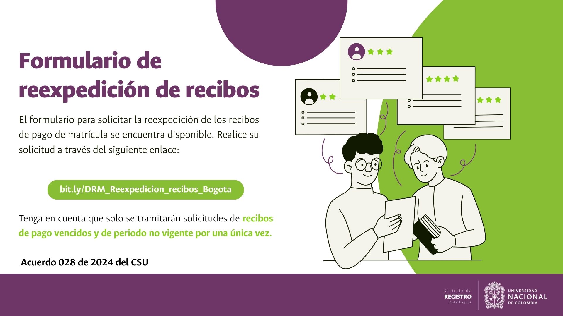 Reexpedición Recibos de Matrícula